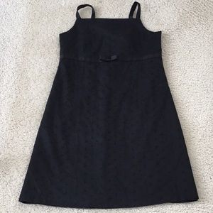 Maria Casero Black Spaghetti Strap Dress Bow   Holiday Party Girls 14 Women XS S